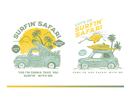 Surfin' Safari T-Shirt Design aloha bali beach cannabis clothing design hawaii illustration logo summer surf surfing t shirt tee tees the beach boy vintage