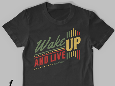 Wake Up and Live bob marley music quotes retro t shirt tee tees vintage word