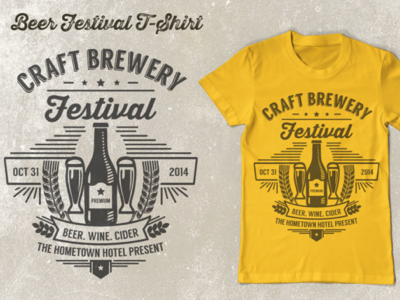 Beer Festival T-Shirt artisan beer brewery cider craft festival lager octoberfest tees wine