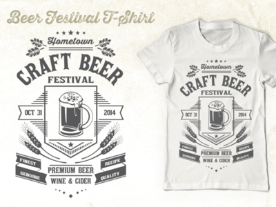 Beer Festival T-Shirt artisan beer brewery cider craft festival lager octoberfest tee wine