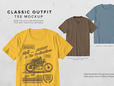 Classic Outfit Tee Mock-up apparel classic clothing mock up outfit t shirt tee tees
