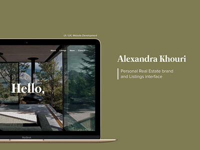 Real Estate Brand - Website UX brand identity branding case study green mockup nature property real estate realtor ux ui web design web development