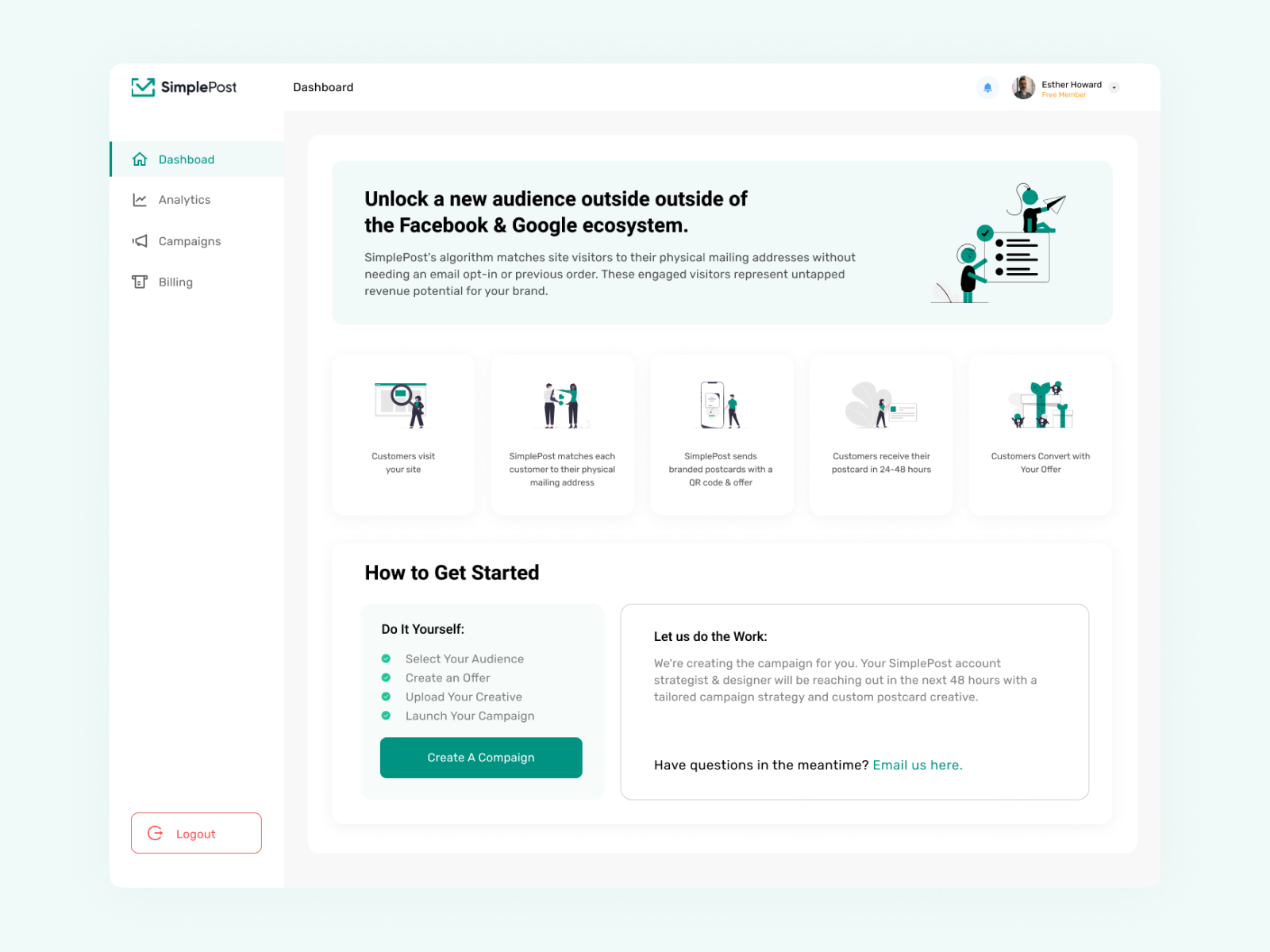 simple-post-campaign-management-dashboard-by-muhammad-azhar-on-dribbble