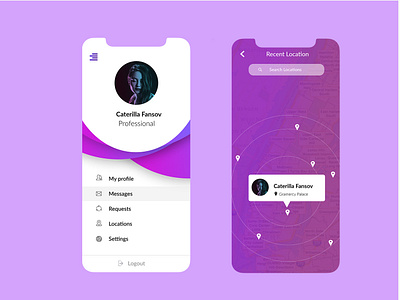 Profile App - IOS card design developement feed home network icon illustration inspiration ios layout ios app profile social typogaphy ui user interface ux