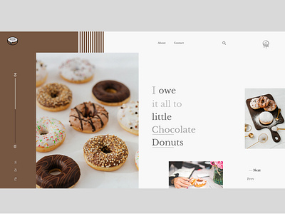 Donut | Landing Page UI design donut doughnut e commerce food minimal sweet tooth ui uidesign ux web wesite