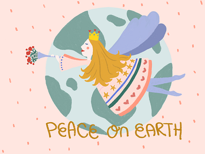 Peace on earth art design illustration procreate