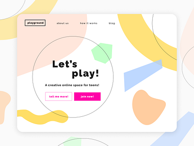 Playground homepage branding design ui web webdesign