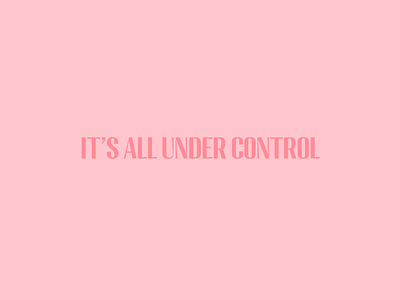 It's all under control. Sort of. branding colourful design typography web