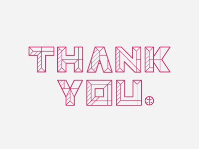 Thank You 2013 dribbble line lines thanks type