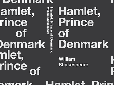 Shakespeare I 2014 book book cover hamlet helvetica print shakespeare typography wacom