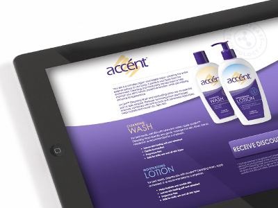 Skincare product web design