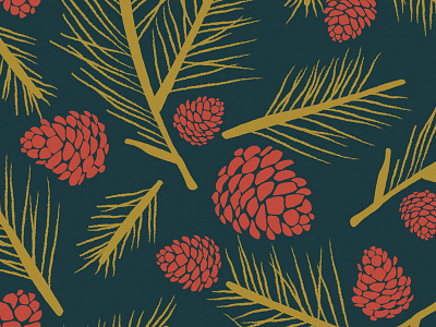Pine Cone Pattern digital illustration pattern pine cones surface pattern design texture