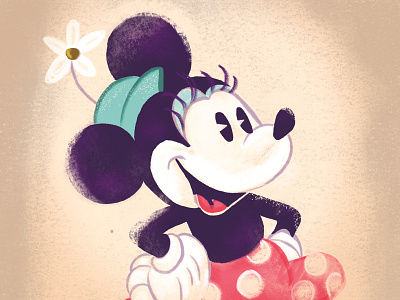 Minnie apple pencil disney illustration ipad pro minnie mouse procreate vintage
