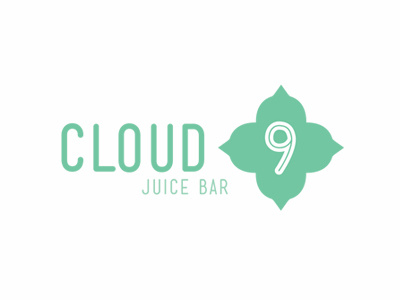 Cloud 9 Juice Bar branding logo yoga