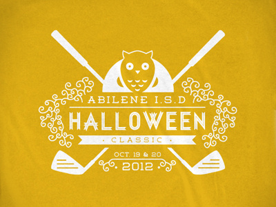 Halloween Golf Tournament Tee flourish golf halloween owl t shirt