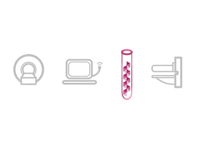 Icons for Breast Cancer Testing icons medical