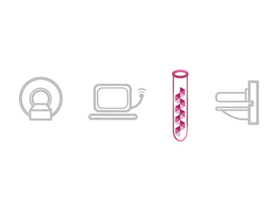 Icons for Breast Cancer Testing