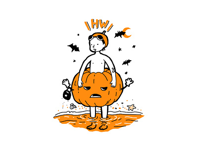 Halloween costume design digitalart digitalartwork drawing graphic halloween illustration illustrator line drawing lineart orange procreate pumpkin