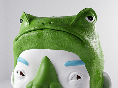 Friend 3d 3d art 3d artist 3d character 3d character modeling 3d model 3d render blender character design frog illustration model render