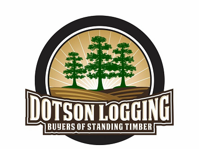 Dotson Logging app art blue brand branding clean design flat graphic design icon identity illustration lettering logo logo design minimal mobile vector web website