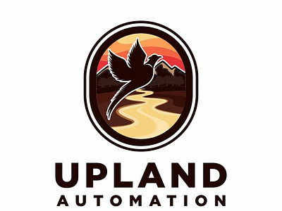 Upland Automotion app art blue brand branding clean design flat graphic design icon identity illustration lettering logo logo design minimal mobile vector web website