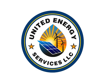 United Energy Services LLC app art brand branding clean design flat icon identity illustration lettering logo logo design minimal mobile vector web