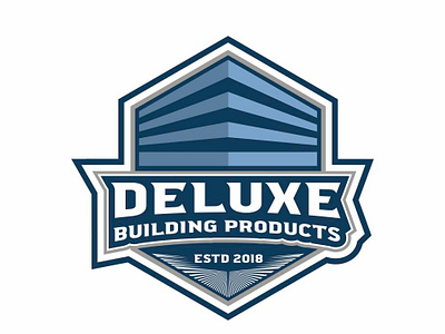 Deluxe Building Products app branding clean design flat icon identity illustration lettering logo logo design minimal mobile vector web