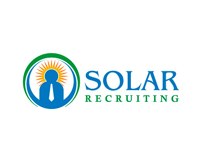 Solar Recruiting app art blue brand branding clean design flat graphic design icon icons identity lettering logo logo design minimal mobile vector web website