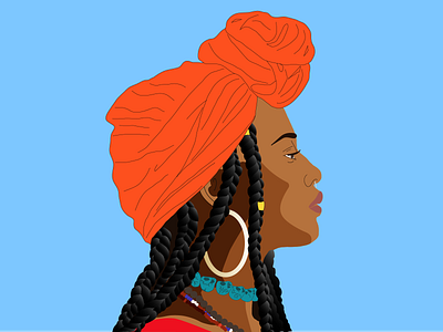 Woman bright illustration vector