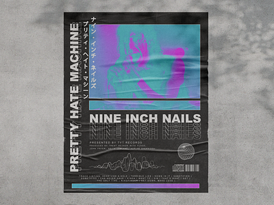 Nine Inch Nails Poster design graphic design illustrator nine inch nails
