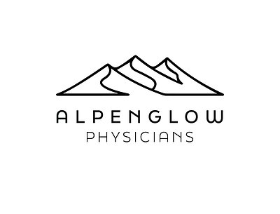 Alpenglow Physicians branding logo design logos minimalist typography
