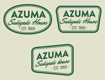 Azuma Sukiyaki House badge branding design graphic design logo logos vector