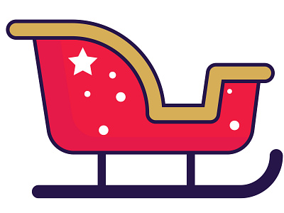 Sleigh icon illustration sleigh winter