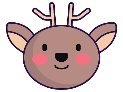 Reindeer icon illustration reindeer winter