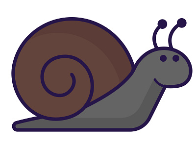 Snail icon illustration snail winter