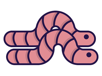 Worm icon illustration spring worm
