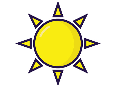 Sun icon illustration spring sun