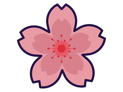 Sakura icon illustration sakura spring