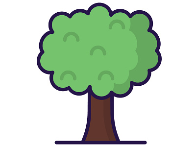 Tree icon illustration spring tree