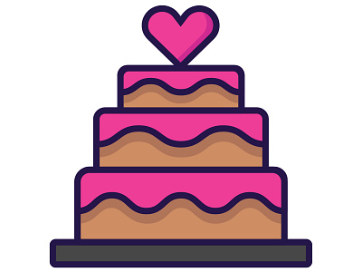 Cake cake icon illustration wedding