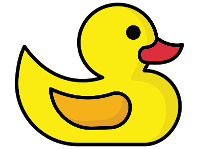 Duck duck icon illustration