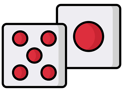 Dice dice icon illustration