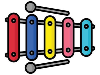 Xylophone icon illustration xylophone