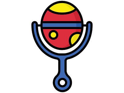 Rattle icon illustration rattle