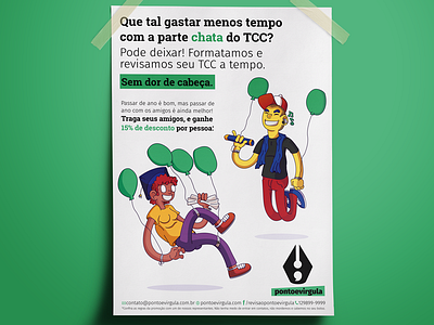 Pontoevirgula A3 Poster a3 character ilustration graphic design poster