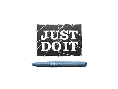 Just Do It calligraphy drawing font ink lettering letters nike stampio type typegang