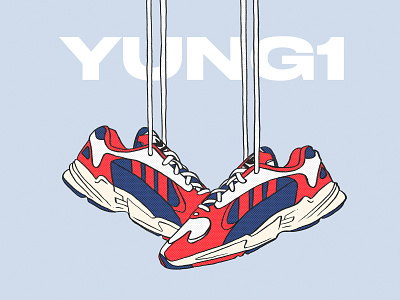 Adidas Yung 1 adidas adidas originals branding digitalart drawing fashion illustration runners shoes sneakers sport yung yung1