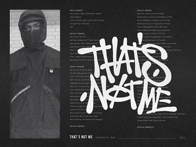 That's Not Me calligraphy font graffiti grime gror hiphop lettering letters logotype london montana cans music rap skepta tag tagging uk