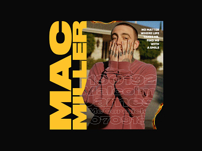 Mac Miller canada digitalart graphic hiphop label mac miller music poster rap russia stampio sticker tribute type typography