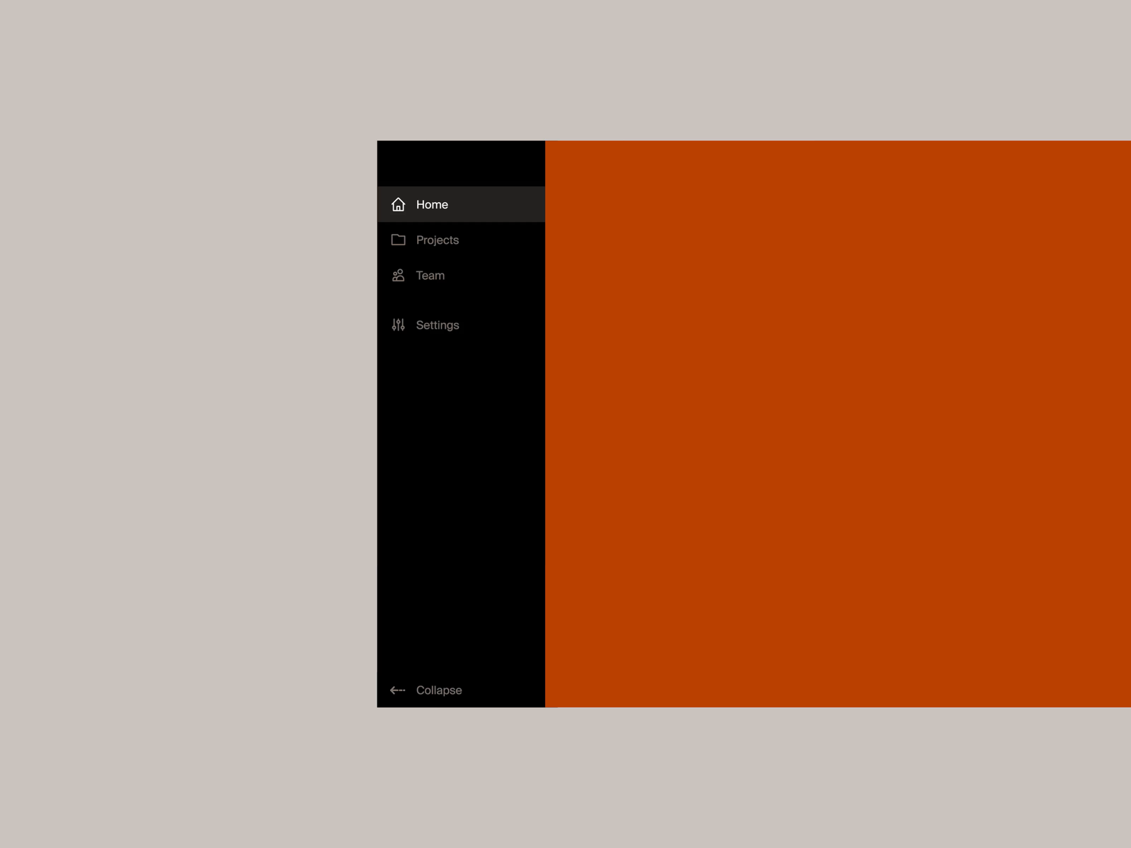 Collapsible sidebar by Alan Long on Dribbble